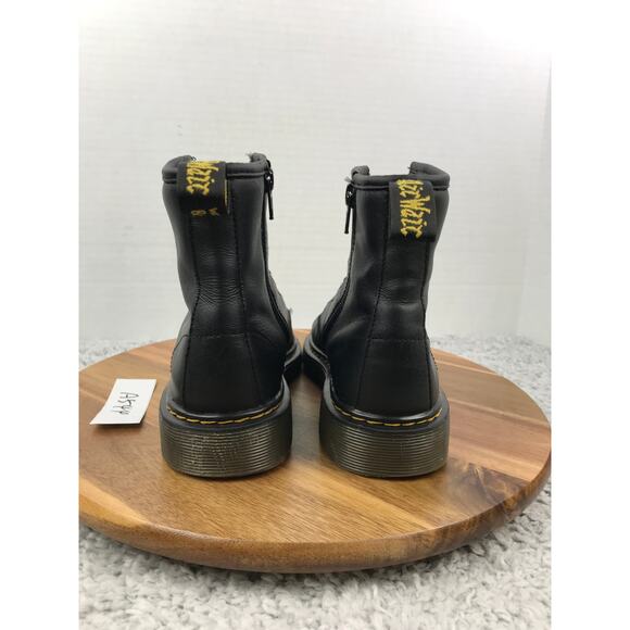 Dr. Martens 1460 J Black Leather Lace Up Casual Lifestyle Daily Boots Womens 5 - Picture 4 of 15